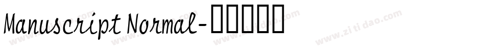 Manuscript Normal字体转换